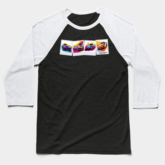 Flat Six Polaroid lineup... Baseball T-Shirt by Garage Du Nord